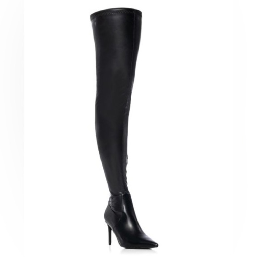 NEW DOLLS KILL Azelea Wang DIANTHA 4 WAY STRETCH THIGH HIGH STILETTO BOOT Sz 7